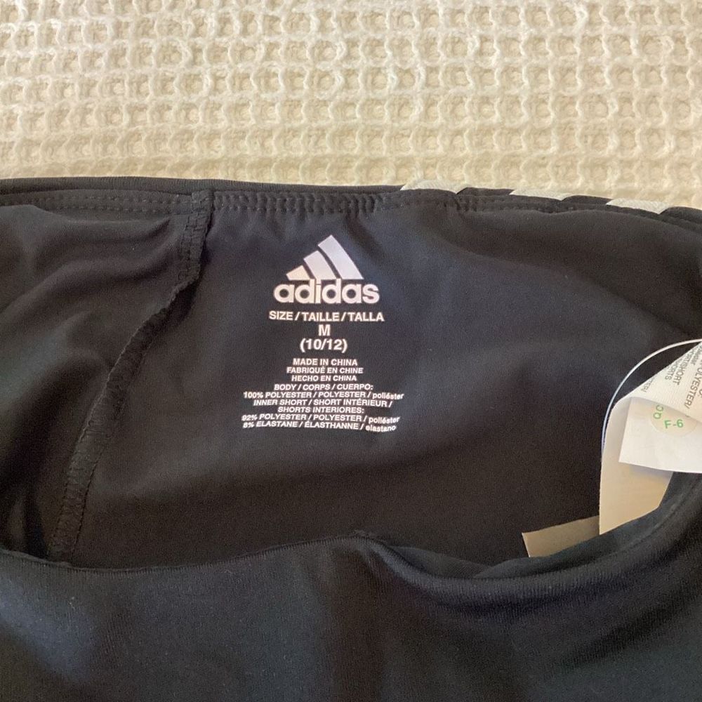 Girls NWT‎ Adidas Performance Skort Medium Black / white - Picture 5 of 10